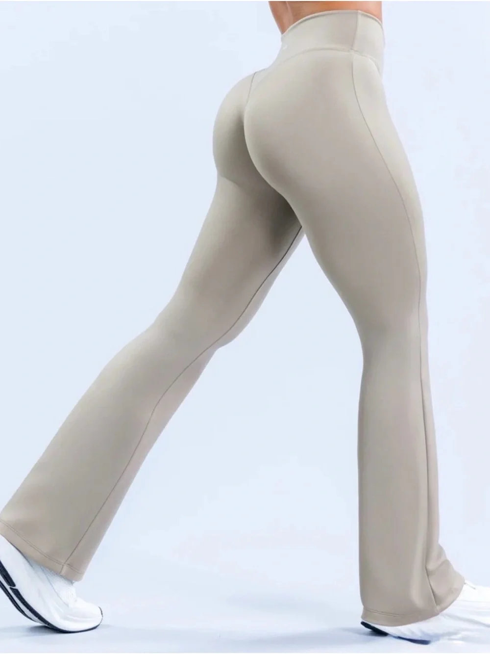 Dfyne Sculpt Flare Leggings in Taupe EUC - Picture 2 of 8